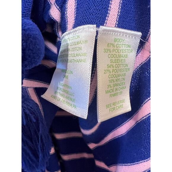 Lilly Pulitzer Elba Striped Sweater In Twilight Blue/Pink Coba- Size XS - Picture 4 of 6